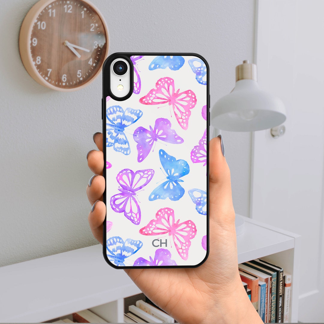 Purple Blue Pink Butterflies iPhone Case / Butterfly iPhone 14 Etsy