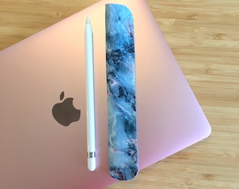 Blue Marble Apple Pencil Case: Felt Protective Sleeve