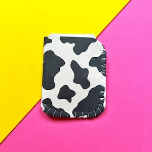 Cow Print Birth Control Pill Case Holder For All Contraceptive Pill Packets and Medications.