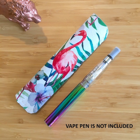 Pink Flamingo VAPE PEN CASE, Vape Holder With Keyring or Lanyard