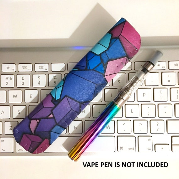 Lila Geometrische Würfel Design Vape Pen Etui, Halter, Hülse mit  Schlüsselring Befestigung