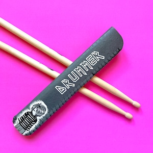 Personalised Name Drum Stick Holder Case of Emo Drummer
