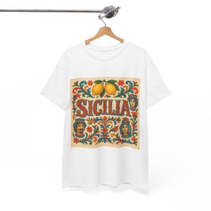 Sicily Sunset Tee - Unisex  Cotton Shirt, Relaxed Fit, Motivational Quote, Perfect for Travel Lovers, Gifts for Her/Him Sicily gift,sicily