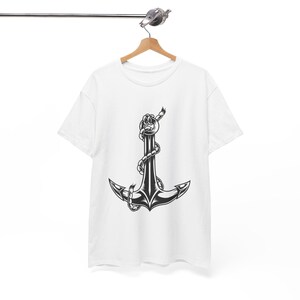 Nautical Anchor T-Shirt Maritime Symbols Design Anchor Shirt, Nautical Shirt, Beach Shirt, Summer Shirt, Men, beach t-shirt, Sailor gift,