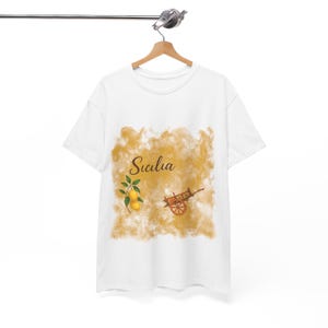 Sicily Sunset Tee - Unisex  Cotton Shirt, Relaxed Fit, Motivational Quote, Perfect for Travel Lovers, Gifts for Her/Him Sicily gift,sicily