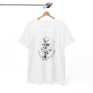 Nautical Anchor T-Shirt Maritime Symbols Design Anchor Shirt, Nautical Shirt, Beach Shirt, Summer Shirt, Men, beach t-shirt, Sailor gift,