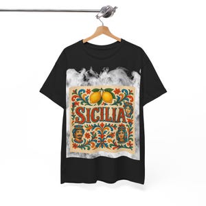 Sicily Sunset Tee - Unisex  Cotton Shirt, Relaxed Fit, Motivational Quote, Perfect for Travel Lovers, Gifts for Her/Him Sicily gift,sicily