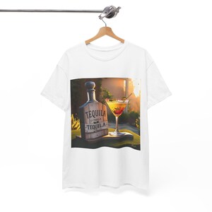 Tequila and Sunshine T-Shirt, Tequila Gift T-Shirt, Funny Summer Alcohol T-Shirt, Humorous , Funny Summer T-Shirt, Drinking Gift alcol retrò