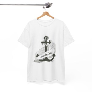 Nautical Anchor T-Shirt Maritime Symbols Design Anchor Shirt, Nautical Shirt, Beach Shirt, Summer Shirt, Men, beach t-shirt, Sailor gift,