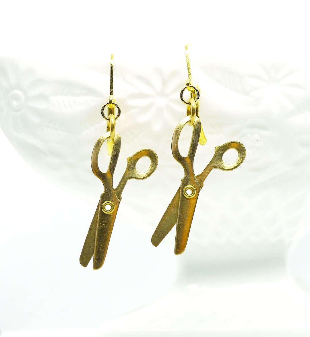 Vintage Exaggerated Scissor Earrings