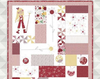 Hard Copy Pattern: Quite Contrary Quilt Pattern. Ladybug Mania Fabric. meags & me quilt pattern. Mary Mary Quite Contrary