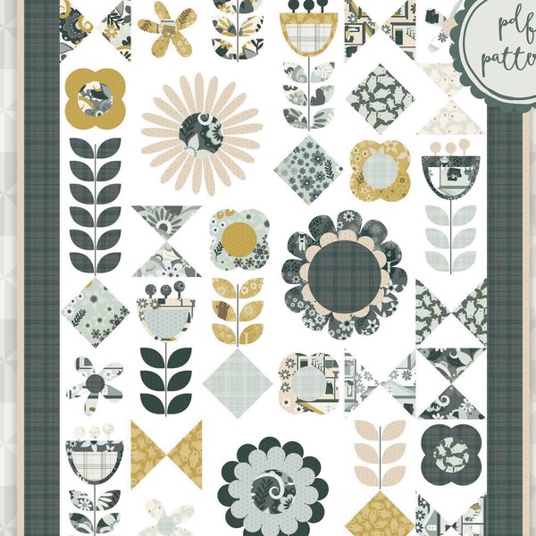 Instant Download: Stella. An applique and embroidery quilt pattern
