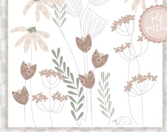 Instant Download: Delilah. Hunny Bunny Fabric Collection