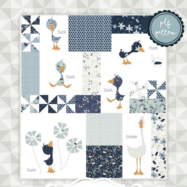 Instant Download: Duck Duck Goose MINI- The slightly smaller version of our Block of the Month