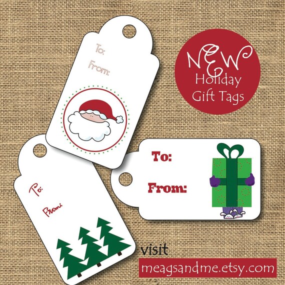 Items similar to PDF File Christmas and Holiday Gift Tags. on Etsy