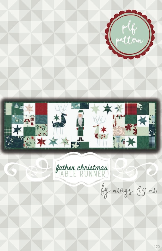 Father Christmas Table Runner Pattern Father Christmas Table Runner Pattern