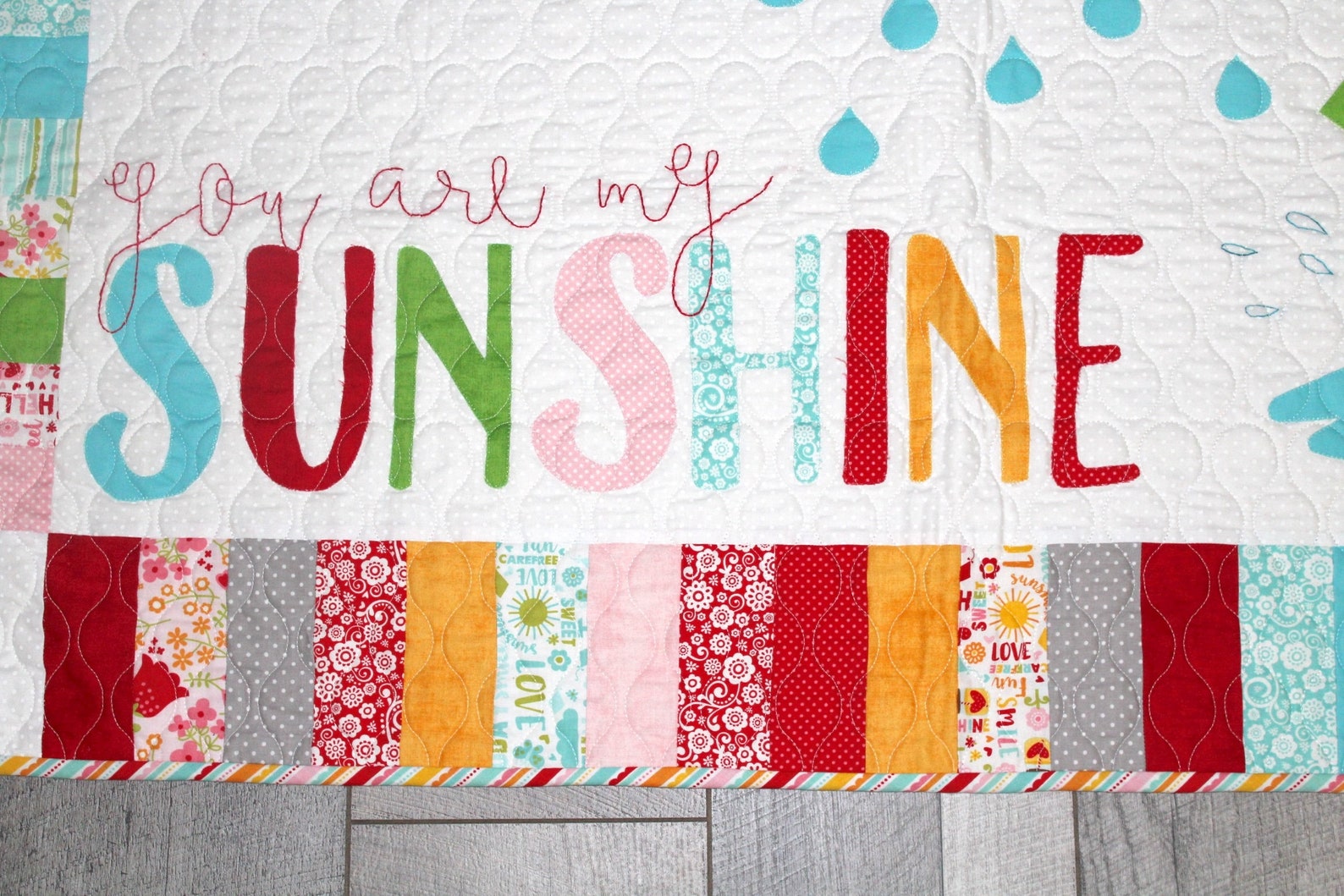 Children's Quilt You Are My Sunshine. Nursery Quilt. Crib Etsy
