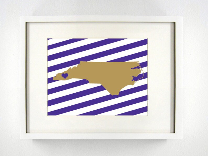 Cullowhee North Carolina State Landmark Giclée Map Art Print Etsy