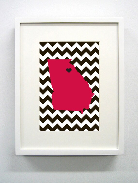 Athens State Giclée Map Art Print 8x10 Graduation Etsy