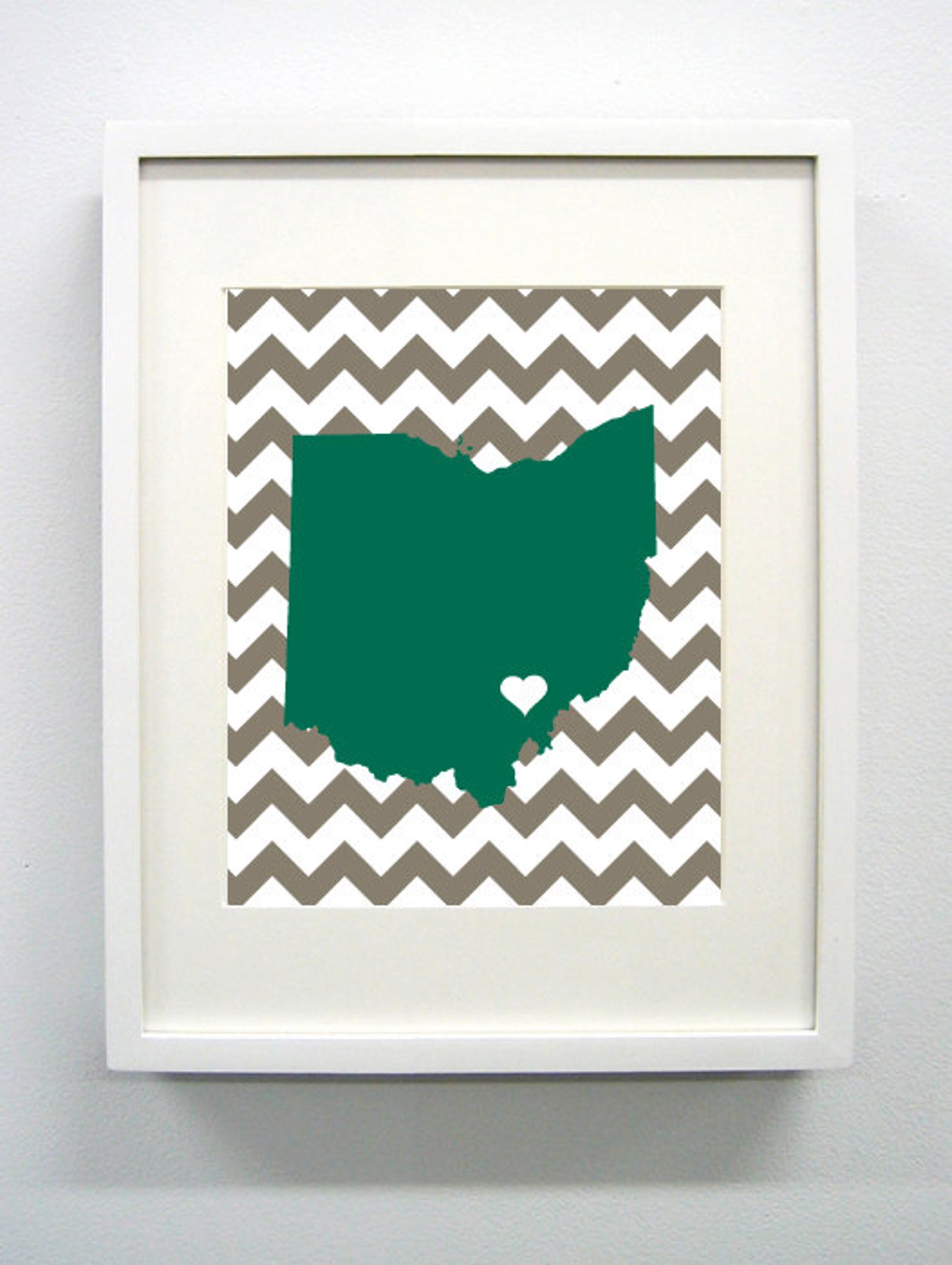 Athens Ohio Landmark State Giclée Map Art Print Etsy