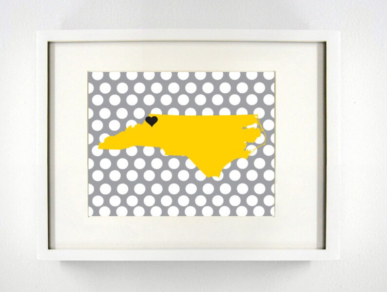 Boone North Carolina State Giclée Print 8x10 Graduation Etsy