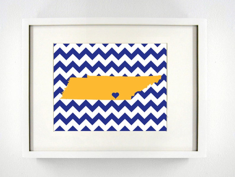 Sewanee Tennessee Landmark State Giclée Map Art Print 8x10 Etsy