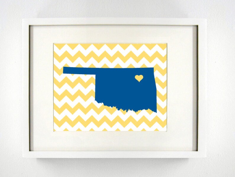 Tulsa Oklahoma Giclée Map Art Print 8x10 Graduation Gift Etsy