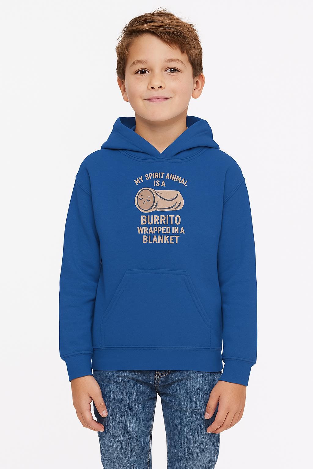 Youth Burrito Blanket Hoodie Funny My Spirit Animal Sweater Cozy