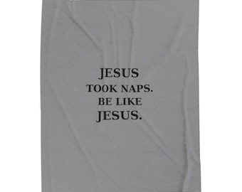 Manta divertida con temática religiosa - Jesús dormía la siesta. Sé como Jesús. - Regalo de humor cristiano, acogedora manta religiosa para el hogar, la iglesia o la siesta.