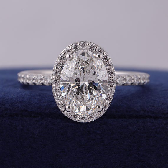 4.00ct E-VS1 オーバルラボグロウンダイヤモンドリング 【公式通販】