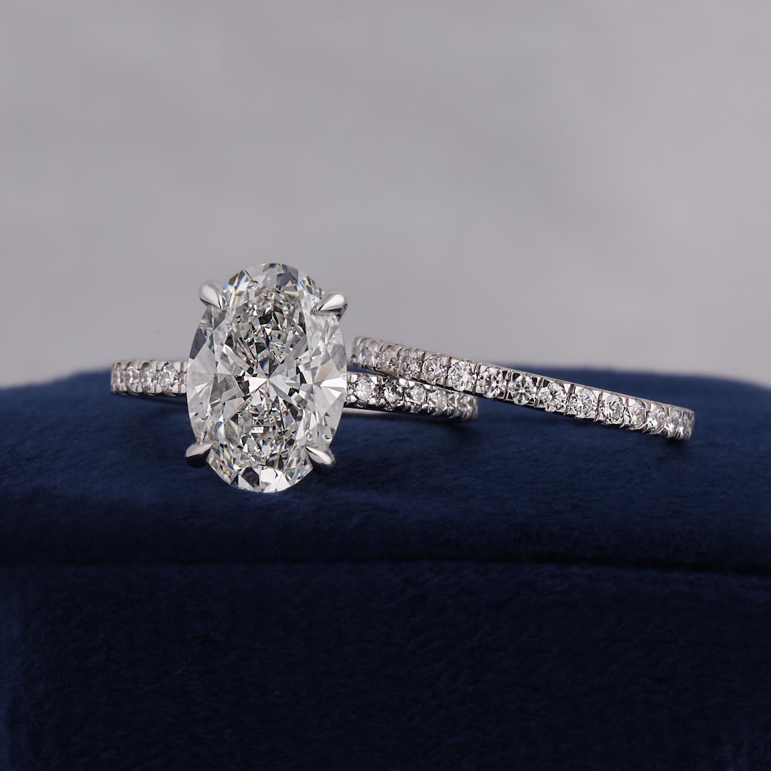 3.00ct E-VS1 エメラルドカットラボグロウンダイヤモンド婚約指輪 3.00 