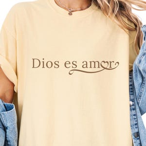 Christian t-Shirt God Is Love in Spanish Dios Es Amor Tee, Church Outfit