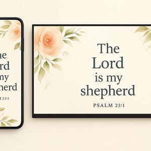 Bible Verse Wallpapers – 5 Floral Christian Phone & Desktop Backgrounds | Scripture Digital Download