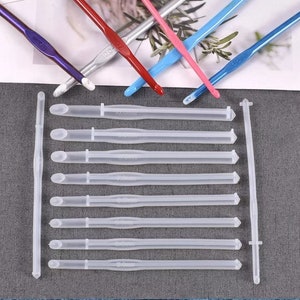 Crochet Hook Mold Set - Includes 10 Mold Sizes - DIY Crochet Hooks, For Silicone, Resin,  Epoxy Mold,  Yarn, GuChet, GuChet