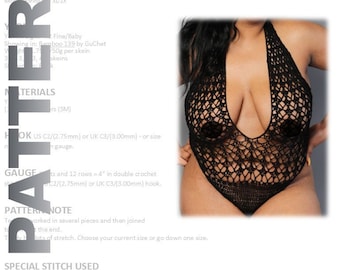 Crochet Lingerie Pattern, Crochet Teddy, Sexy Crochet Pattern, Crochet Thong, Crochet Clothing Pattern Sexy Crochet Plus Size Crochet Guchet