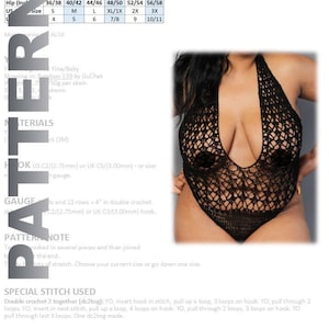 Crochet Lingerie Pattern, Crochet Teddy, Sexy Crochet Pattern, Crochet Thong, Crochet Clothing Pattern Sexy Crochet Plus Size Crochet Guchet