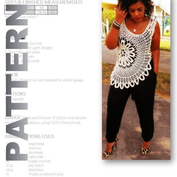 Crochet Top Pattern, Crochet Tank Top Pattern, Crochet Shirt Pattern, Plus Size Crochet, Crochet Top Pattern, Tank Top Crochet Pattern