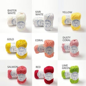 Yarn, Silk & Cotton Blended with Flecks, #4 Worsted Weight Yarn, Crochet Yarn, Knitting Yarn, Silk Yarn, Yarn for Baby Blanket, Organic yarn