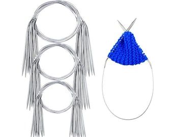 Circular Knitting Needle Set - METAL - Set includes 11 Needles - 4 Length options - Needle sizes 6-16 in each set