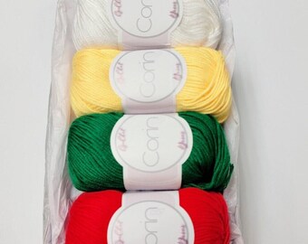 Coffret cadeau laine - fil de soie/cachemire « Noël magique » cadeau pour amateur de fil, cadeau pour elle, fil à crocheter, cadeau pour maman, fil à tricoter