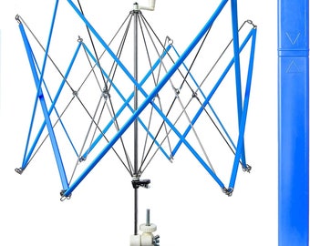 Yarn Swift - Yarn Winder - Steel Umbrella Style + Storage Case - FREE SHIPPING - Attaches to TableTop
