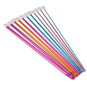Tunisian Crochet Hook Set - Includes x11 Long hooks - Sizes: 2mm-8mm, Aluminum, Afghan Hooks, Afghan Crochet Hook