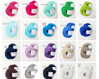 Yarn, 100% Cotton Yarn, #3 DK Weight Yarn, Crochet Yarn, Knitting Yarn, Baby Yarn, Soft Yarn, Weaving Yarn, GuChet, QUEENS COTTON