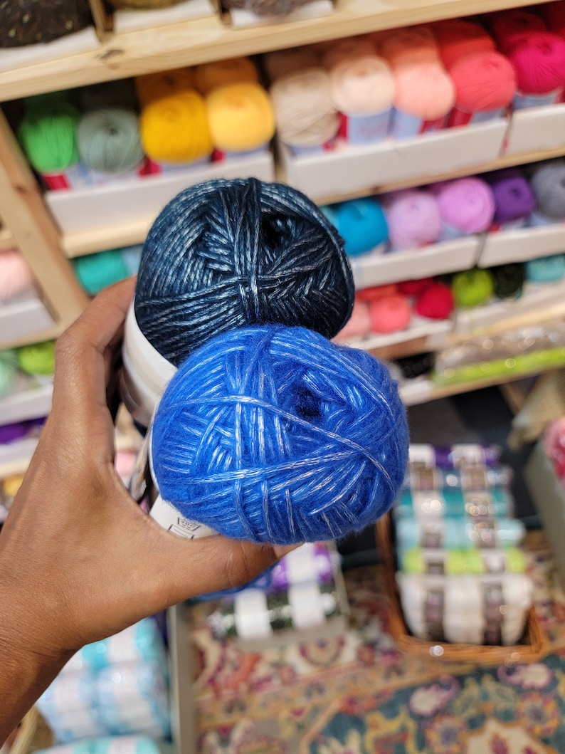 Metallic Yarn Crochet Yarn Knitting Yarn Shiny Yarn Soft Etsy