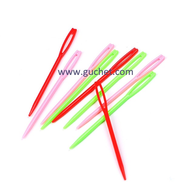 Yarn Needle, Large Eye Plastic Needle, Sewing Needle, Weaving Needle, Darning Needle, Embroidery Needle, Safety Needle for Kids, Multicolor