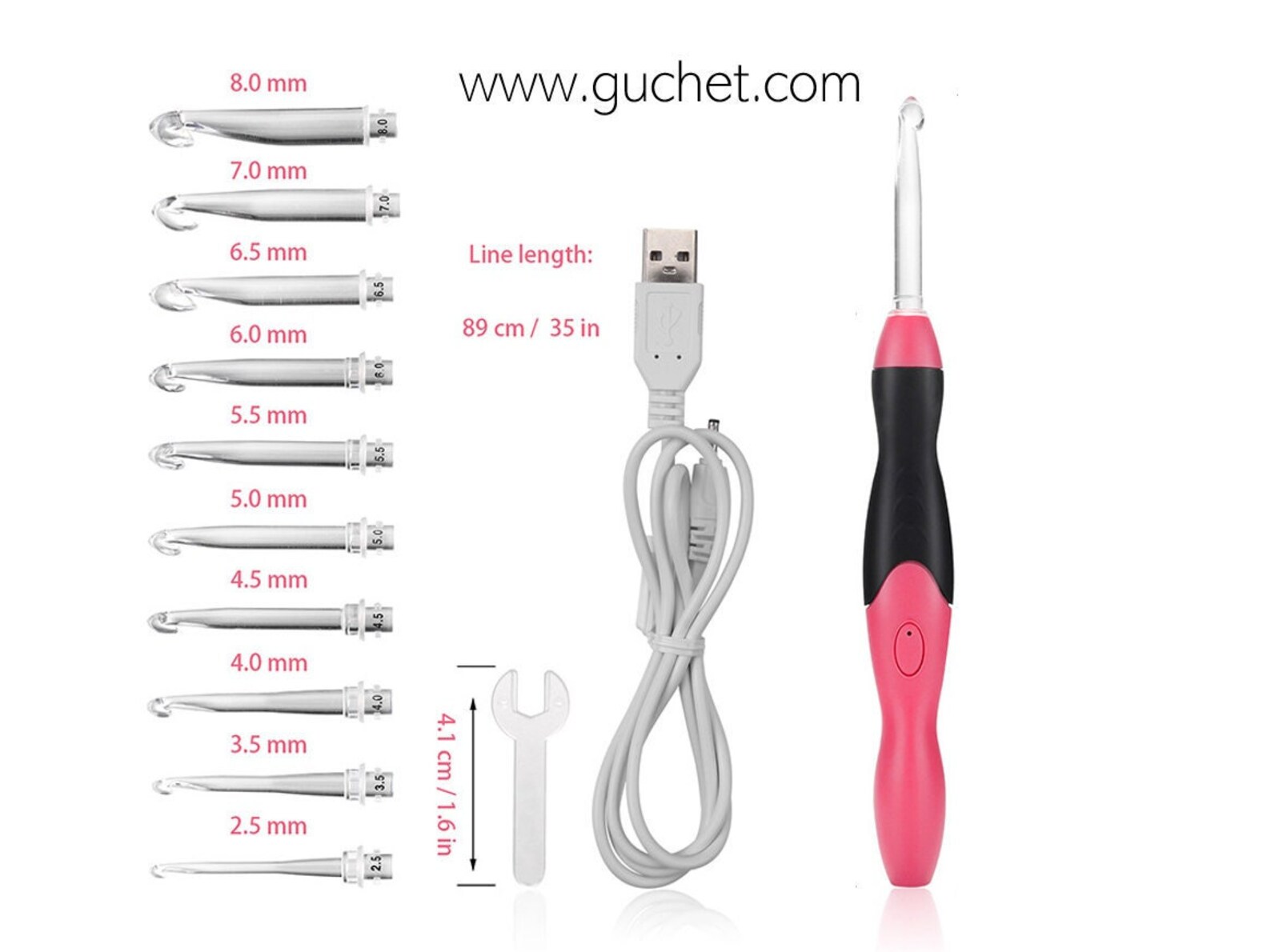 Light up Crochet Hook Set Includes 11 Pieces Rechargeable Etsy