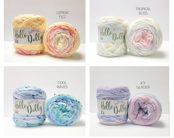 Yarn, Acrylic Wool Blended Yarn, #5 Bulky Weight Yarn, Crochet Yarn, Knitting Yarn, Gradient Yarn, Baby Yarn, Soft Yarn, GuChet, Hello Dolly