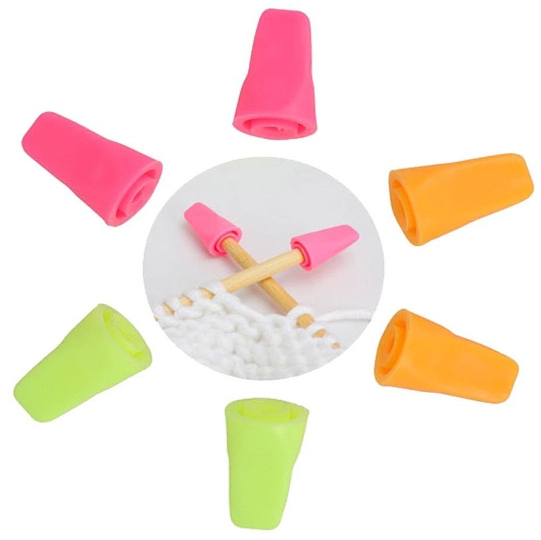 Knitting Needle End Protectors, Square pack of 6, Needle Tip Protectors