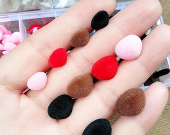 Safety Noses for Amigurumi - FUZZY - In Storage Box - 70 Pcs (3 Sizes - 11mm - 16mm) in Colors