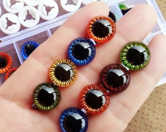 Safety Eyes for Amigurumi - Colored Safety Eyes, Set of 20 (4pc x 5 Colors), Colored Cat